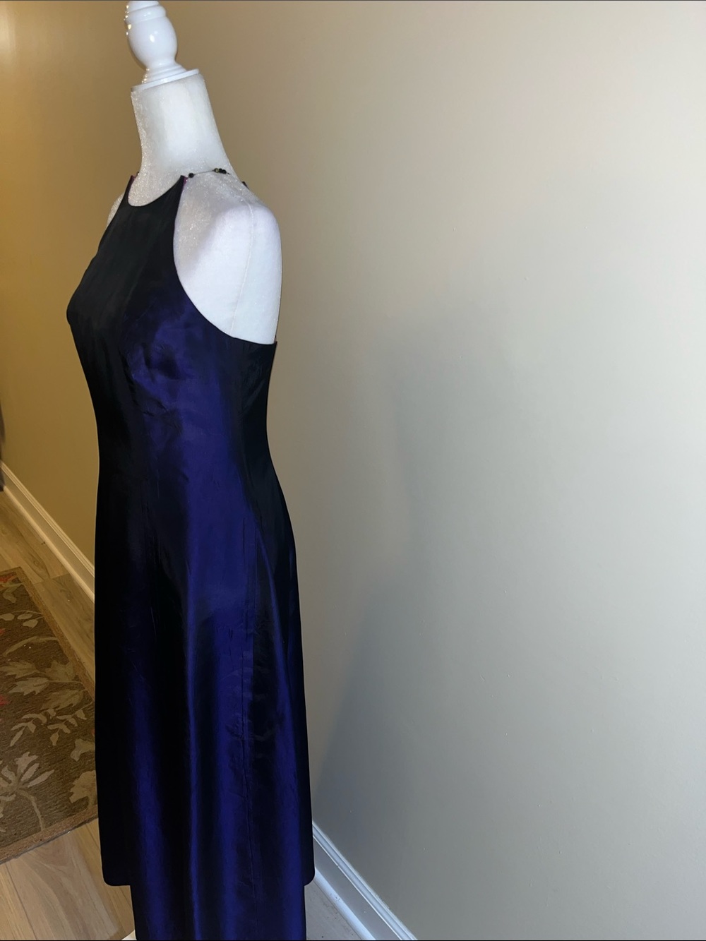 Ann Taylor LOFT Fuchsia-Magenta Lined dupioni silk gown